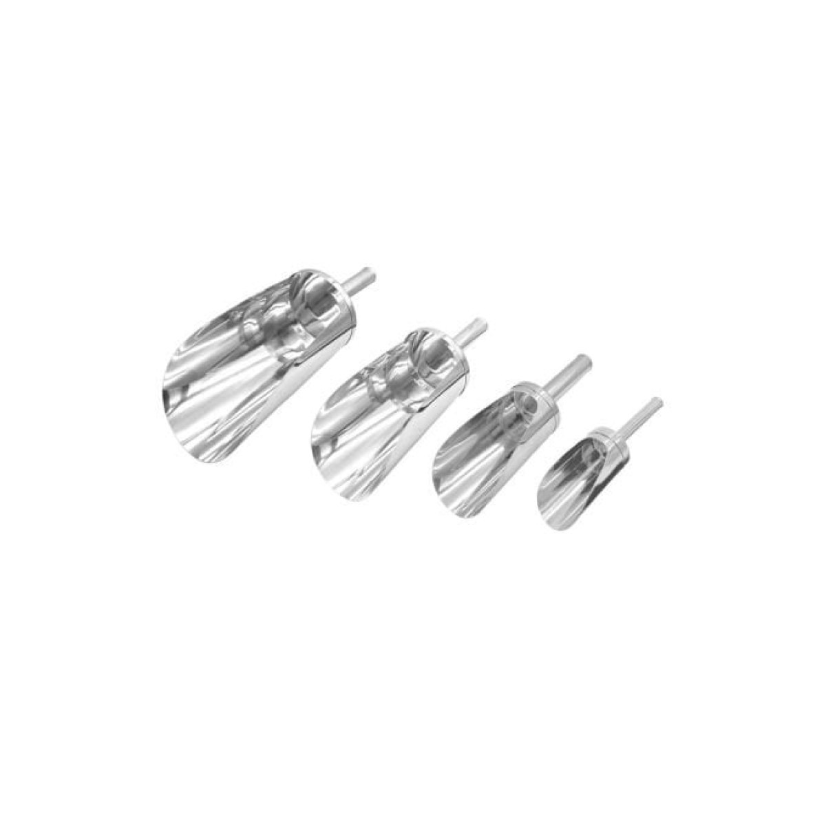 Borox Tartım Küreği - Stainless Steel Kürek - 4 Ölçü Set