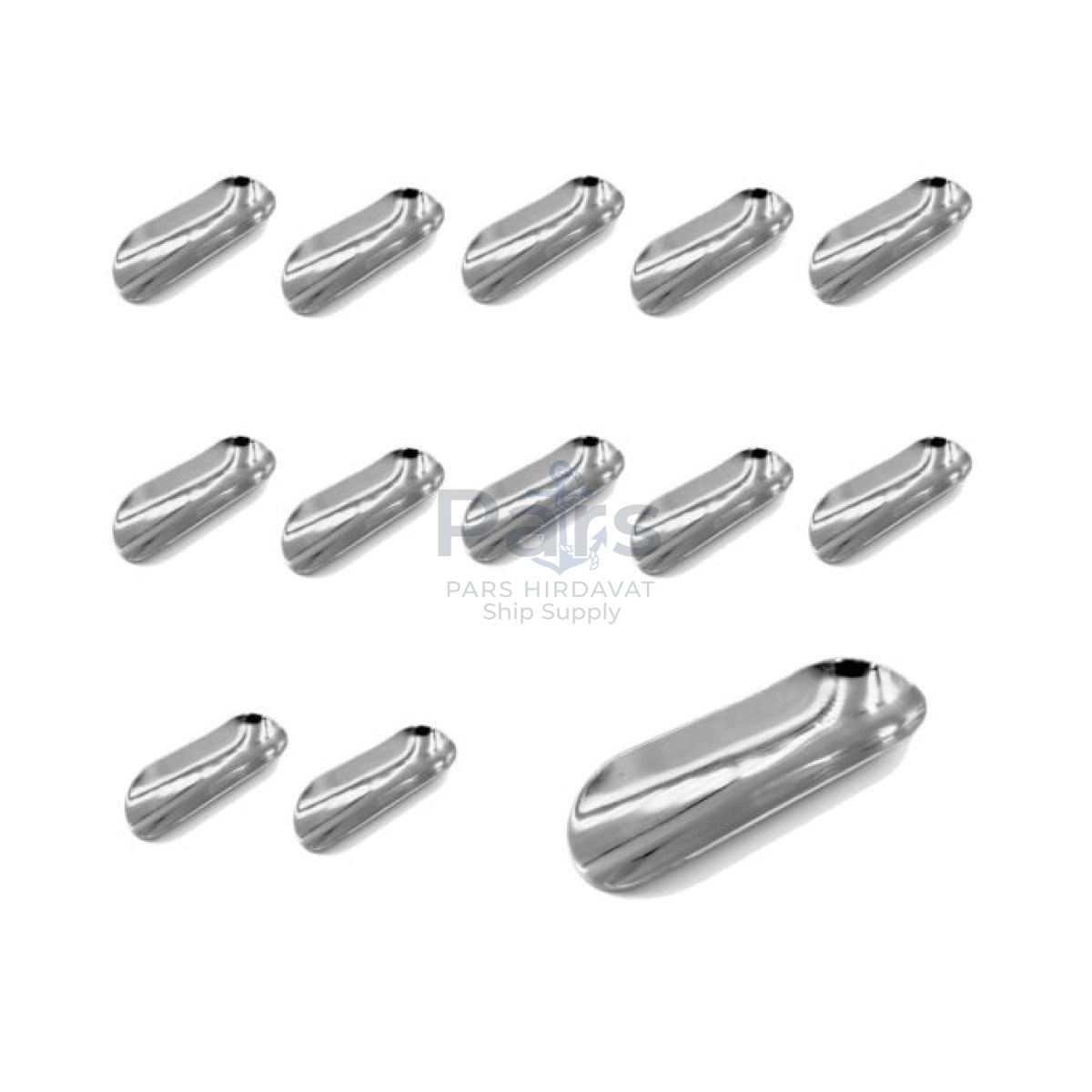 Borox Tartım Kaşığı 9cm - Stainless Steel Kürek - Laboratuvar Küreği - 12 pcs Toptan