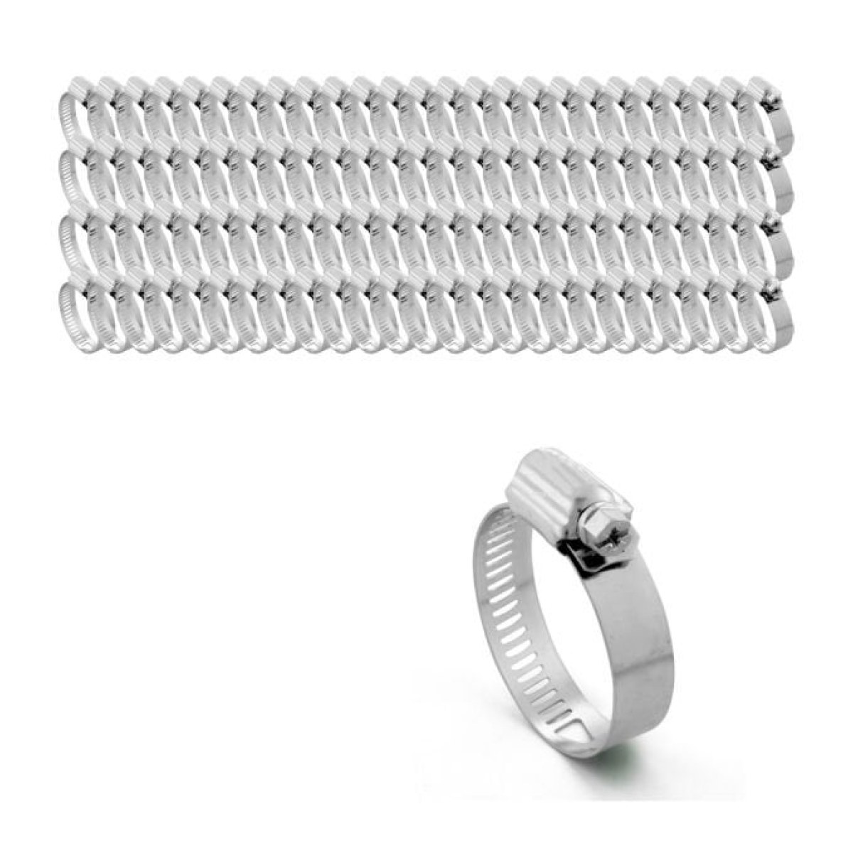 Borox Ayarlanabilir Çelik Hose Clampsi 10x16mm - Hose Connection Aparatları 100 pcs/Paket