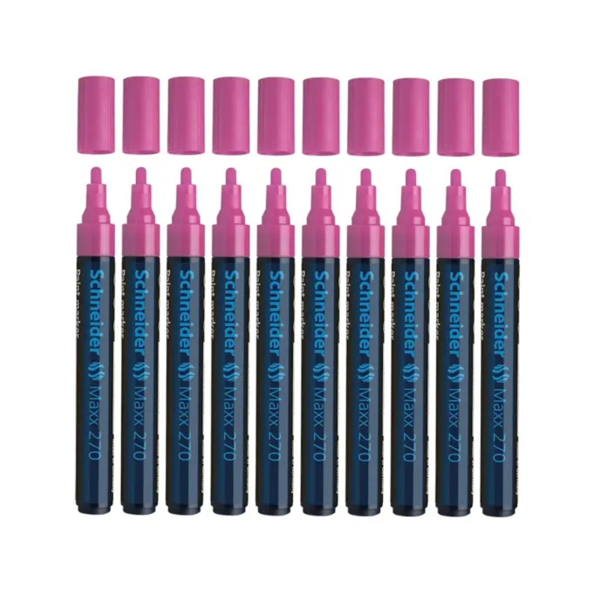 Schneider Maxx 270 Asetat Kalemi Pembe - 1-3mm - Boya Markörü - Cam Kalemi 10 Adet Toptan