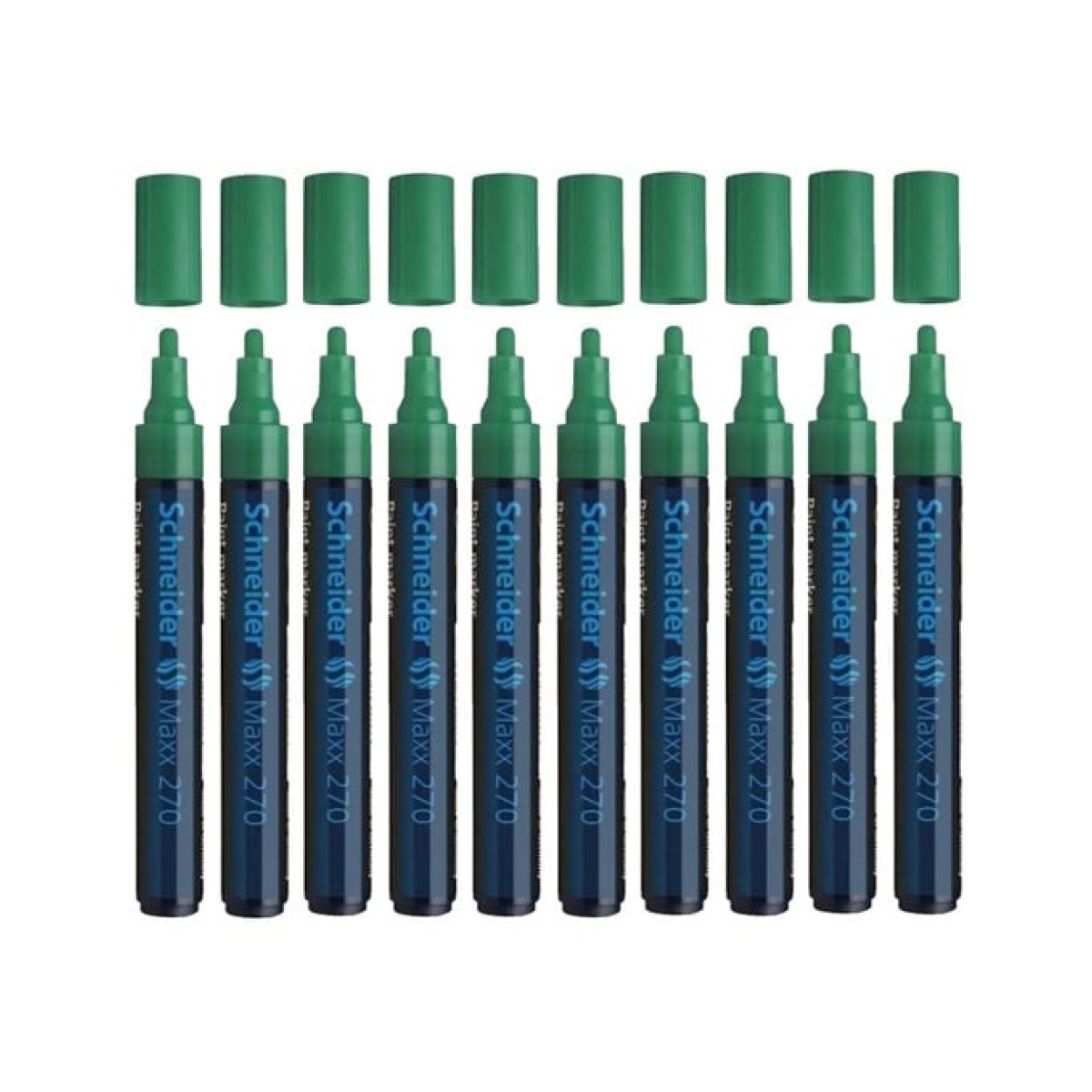 Schneider Maxx 270 Asetat Kalemi Yeşil - 1-3mm - Boya Markörü - Cam Kalemi 10 Adet Toptan