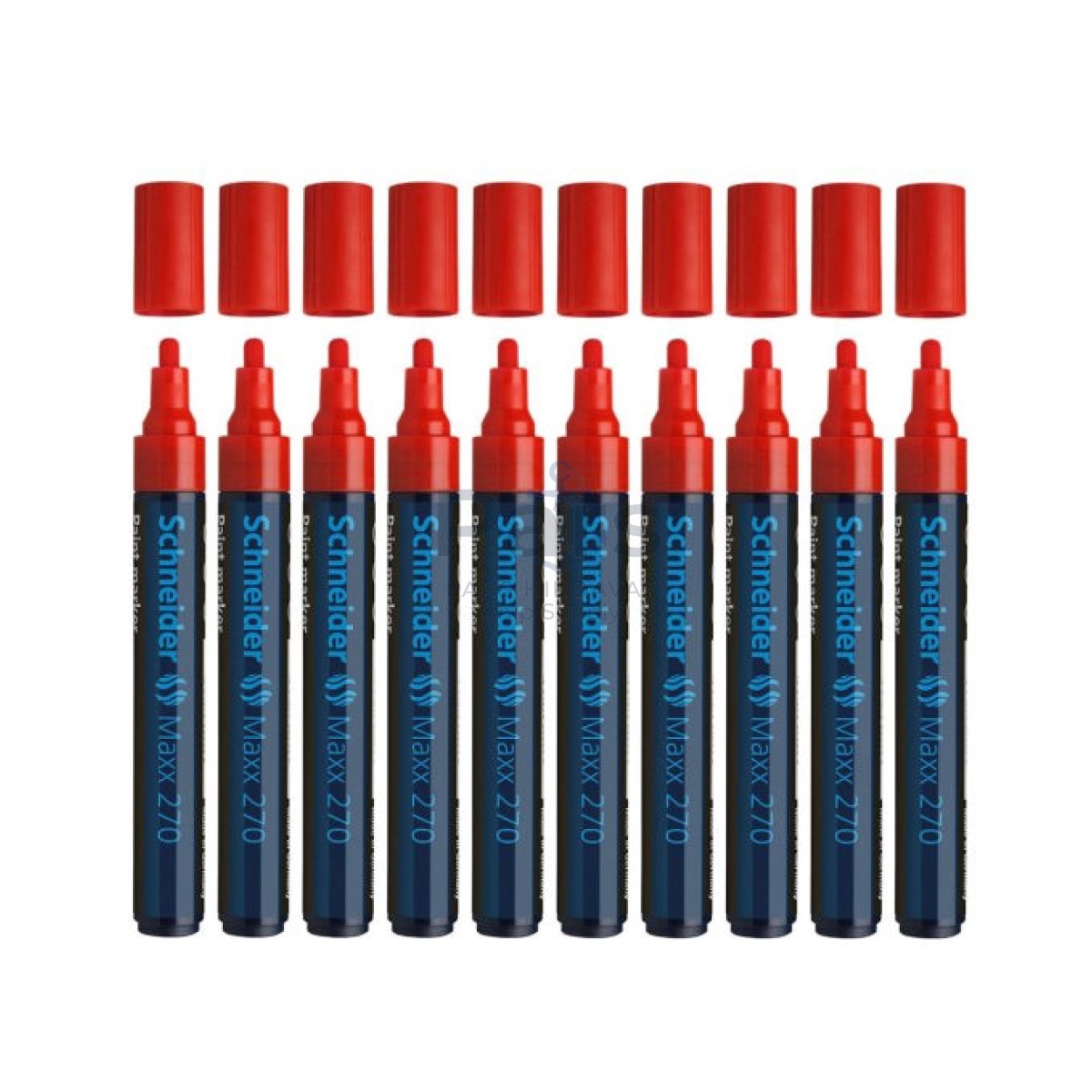 Schneider Maxx 270 Asetat Kalemi Red - 1-3mm - Boya Markörü - Cam Kalemi 10 pcs Toptan