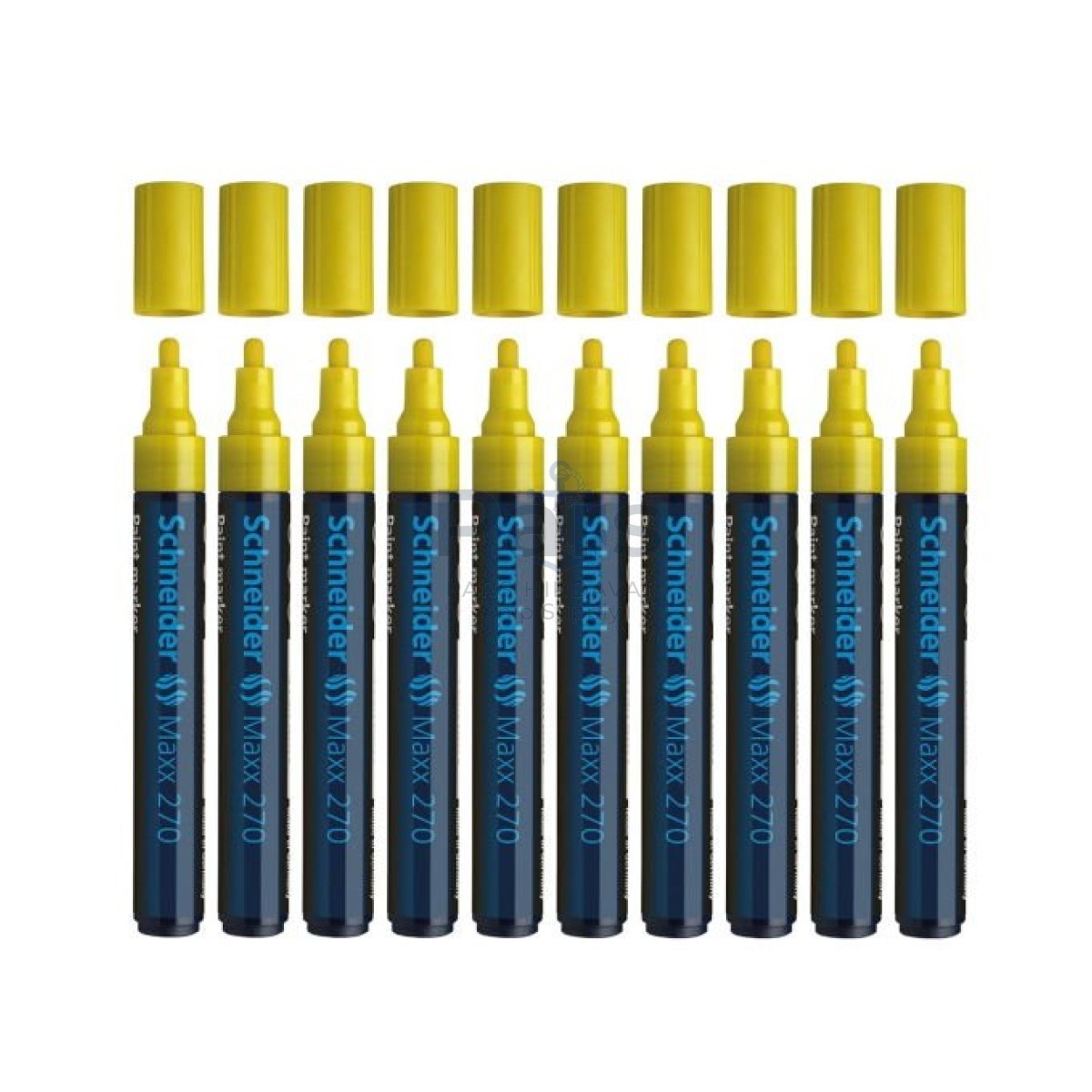 Schneider Maxx 270 Asetat Kalemi Yellow - 1-3mm - Boya Markörü - Cam Kalemi 10 pcs Toptan