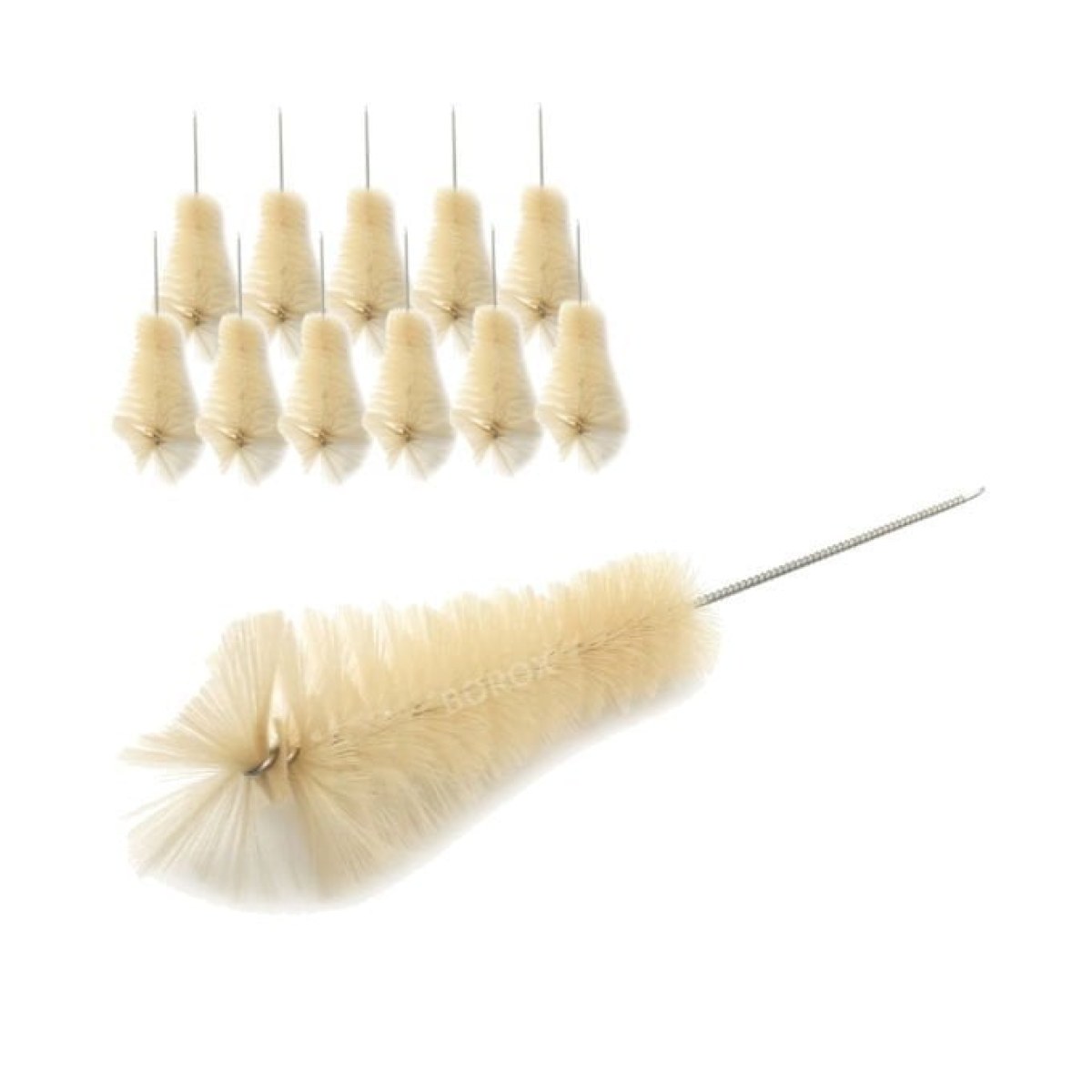 Borox Laboratuvar Erlen Yıkama Fırçası 35cm Büyük Boy - 11li