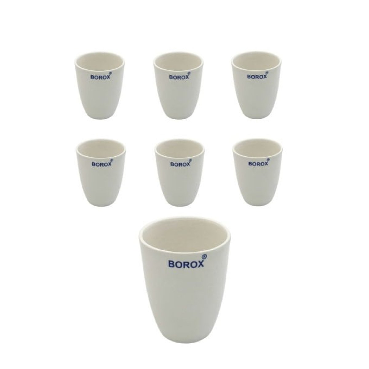 Borox Porselen Kroze - Uzun Form - 72ml - Tall Form Crucible - 6 Adet Toptan