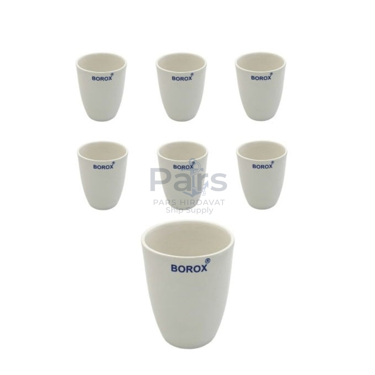 Borox Porselen Kroze - Uzun Form - 72ml - Tall Form Crucible - 6 pcs Toptan