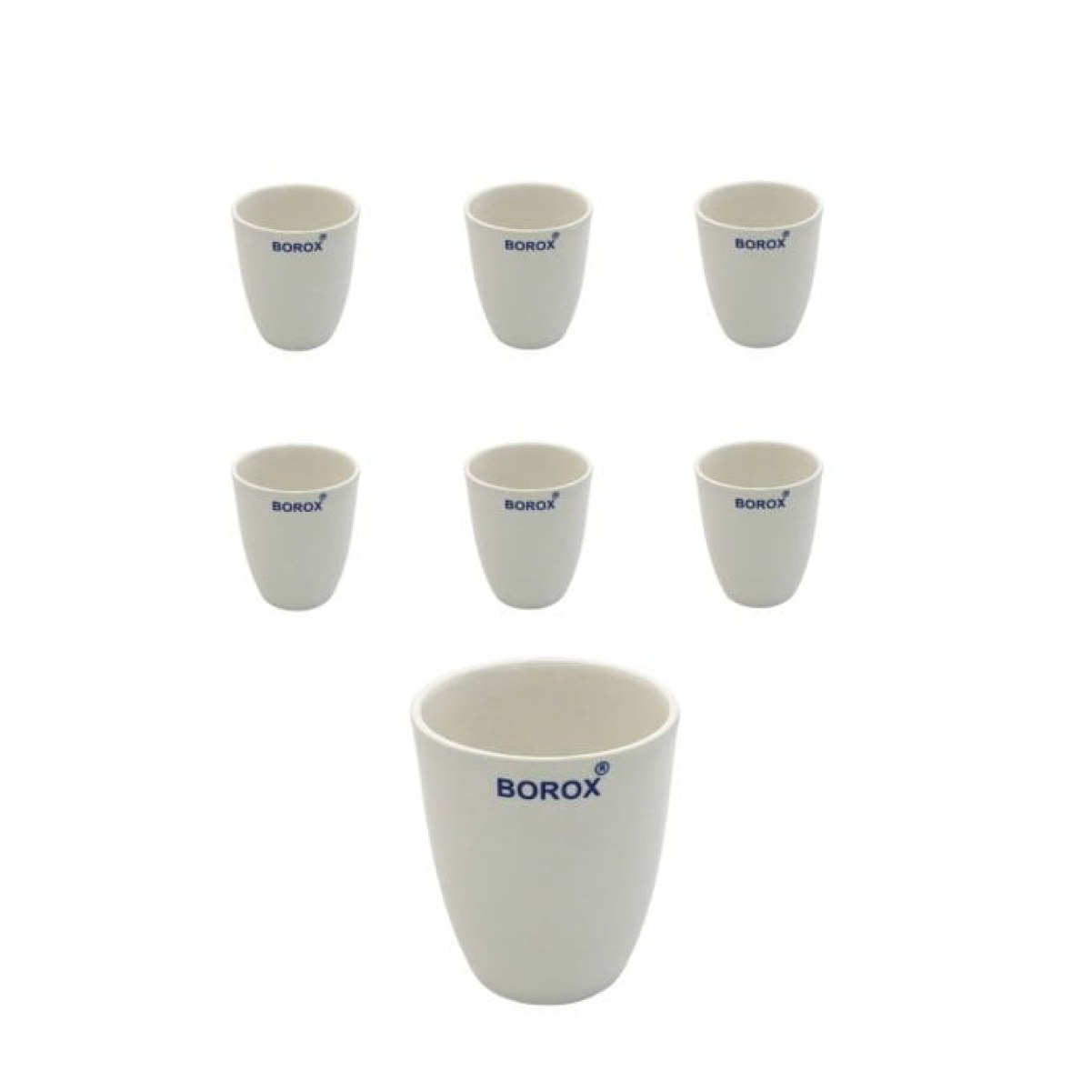 Borox Porselen Kroze - Uzun Form - 55ml - Tall Form Crucible - 6 Adet Toptan