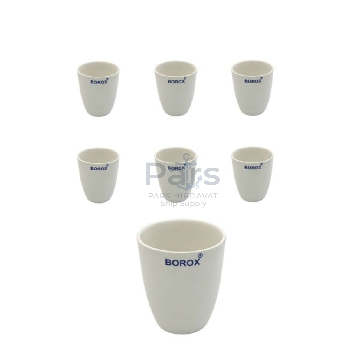 Borox Porselen Kroze - Uzun Form - 55ml - Tall Form Crucible - 6 pcs Toptan