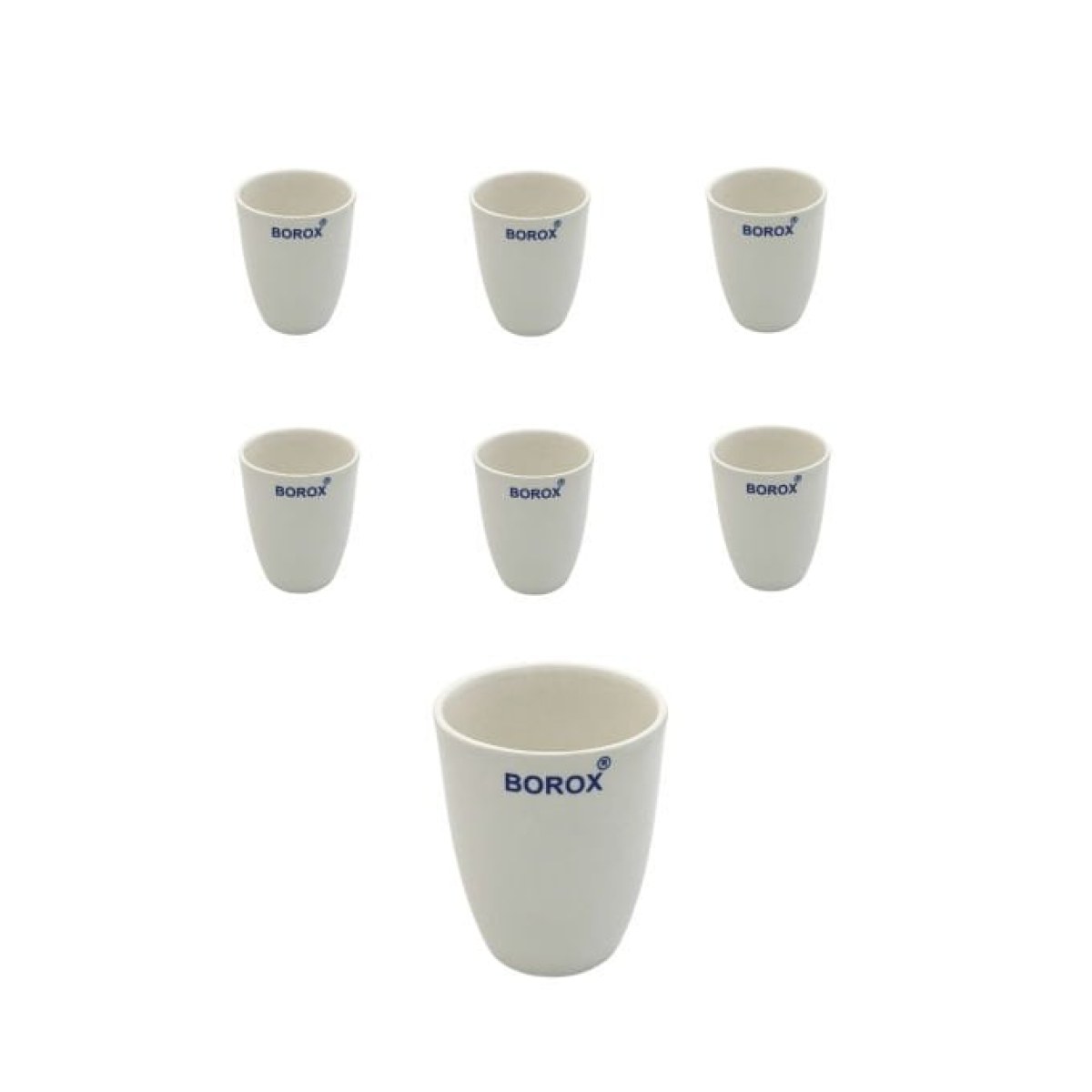 Borox Porselen Kroze - Uzun Form - 35ml - Tall Form Crucible - 6 pcs Toptan