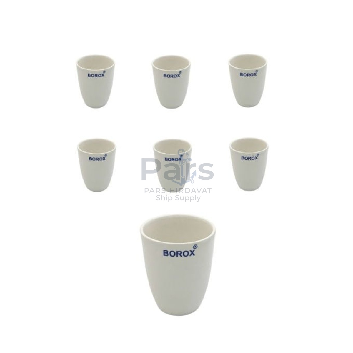 Borox Porselen Kroze - Uzun Form - 35ml - Tall Form Crucible - 6 pcs Toptan