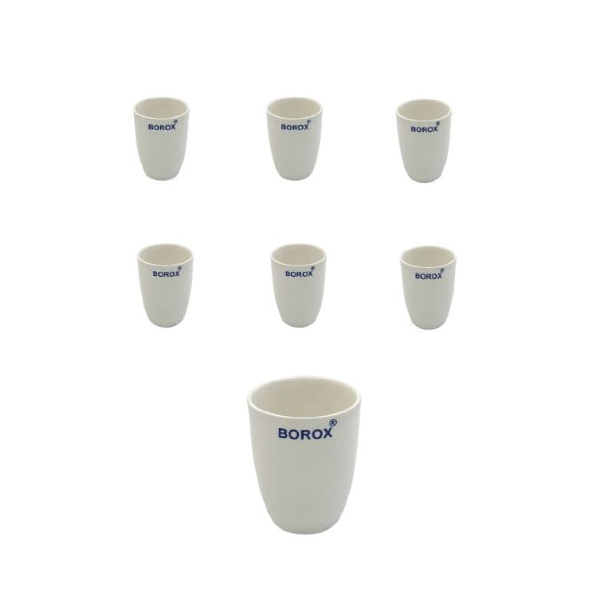 Borox Porselen Kroze - Uzun Form - 30ml - Tall Form Crucible - 6 pcs Toptan