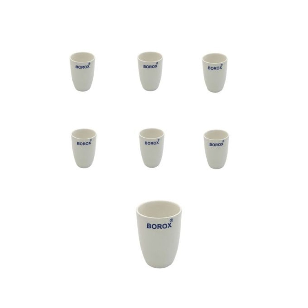 Borox Porselen Kroze - Uzun Form - 15ml - Tall Form Crucible - 6 pcs Toptan