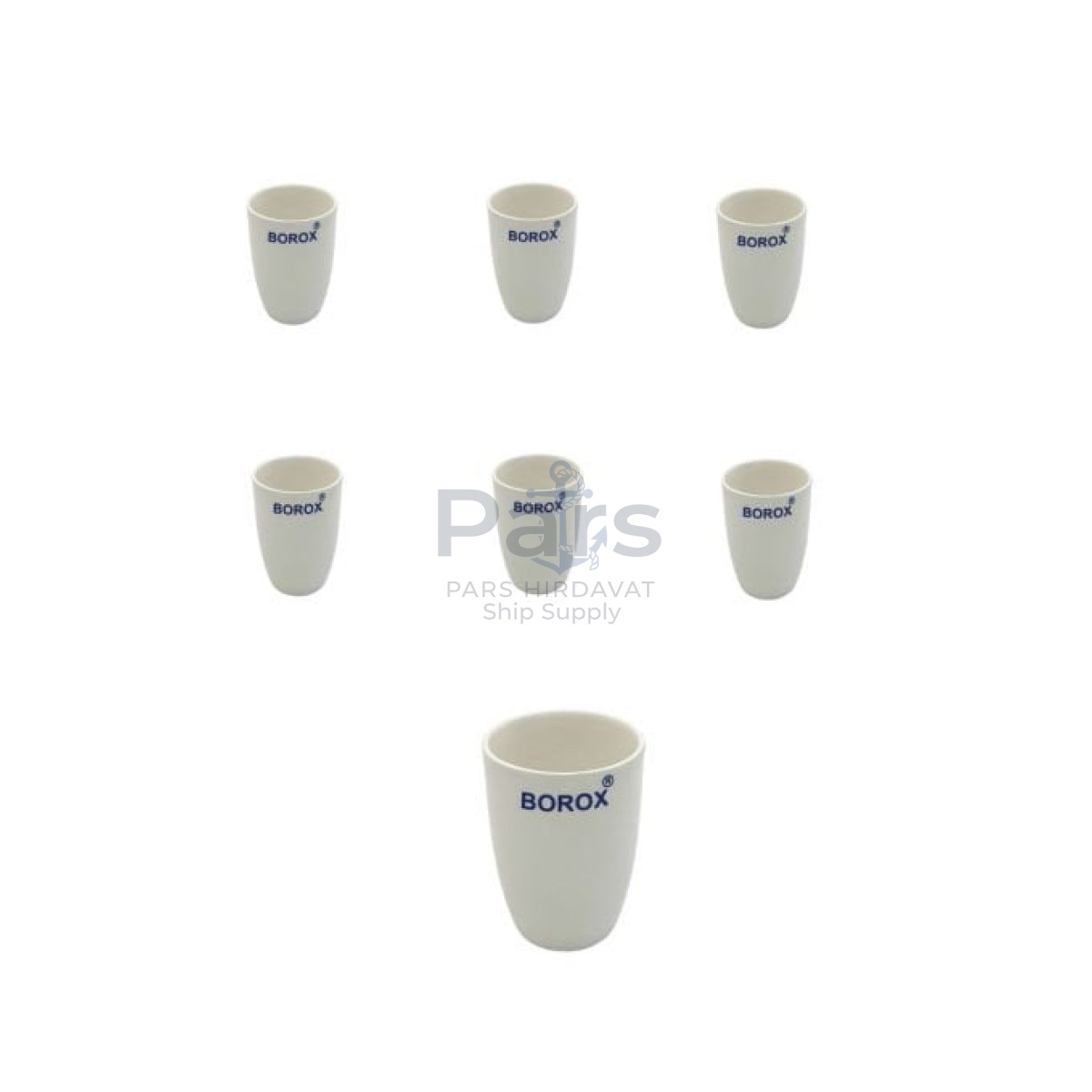 Borox Porselen Kroze - Uzun Form - 15ml - Tall Form Crucible - 6 pcs Toptan