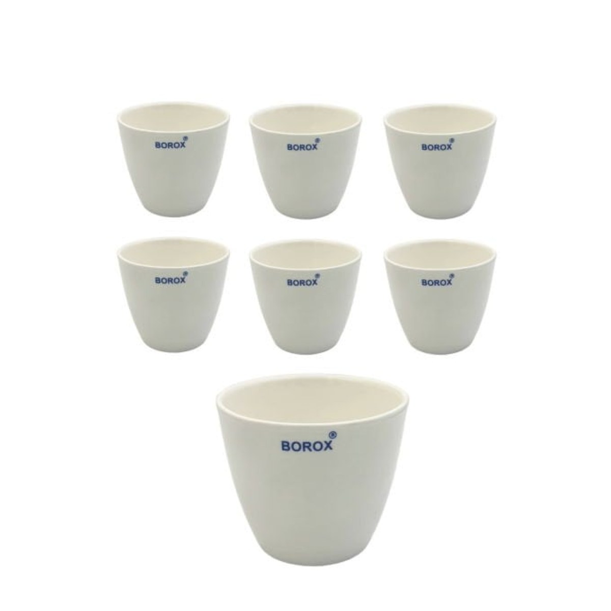 Borox Porselen Kroze - Orta Form - 120ml - Medium Form Crucible - 6 Adet Toptan