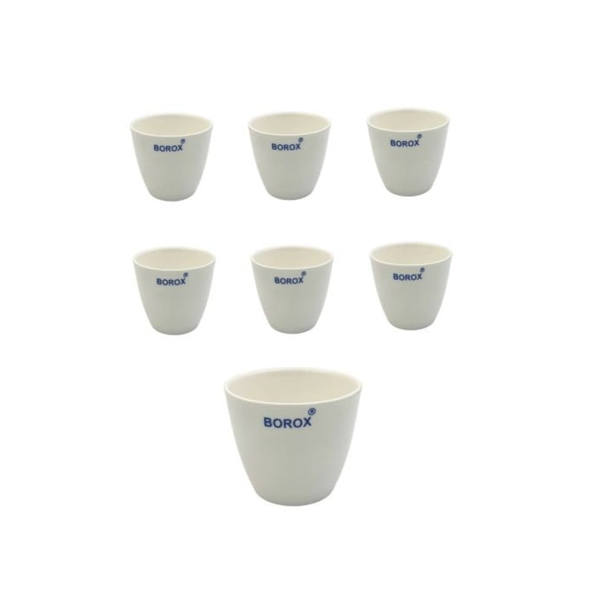 Borox Porselen Kroze - Orta Form - 30ml - Medium Form Crucible - 6 Adet Toptan