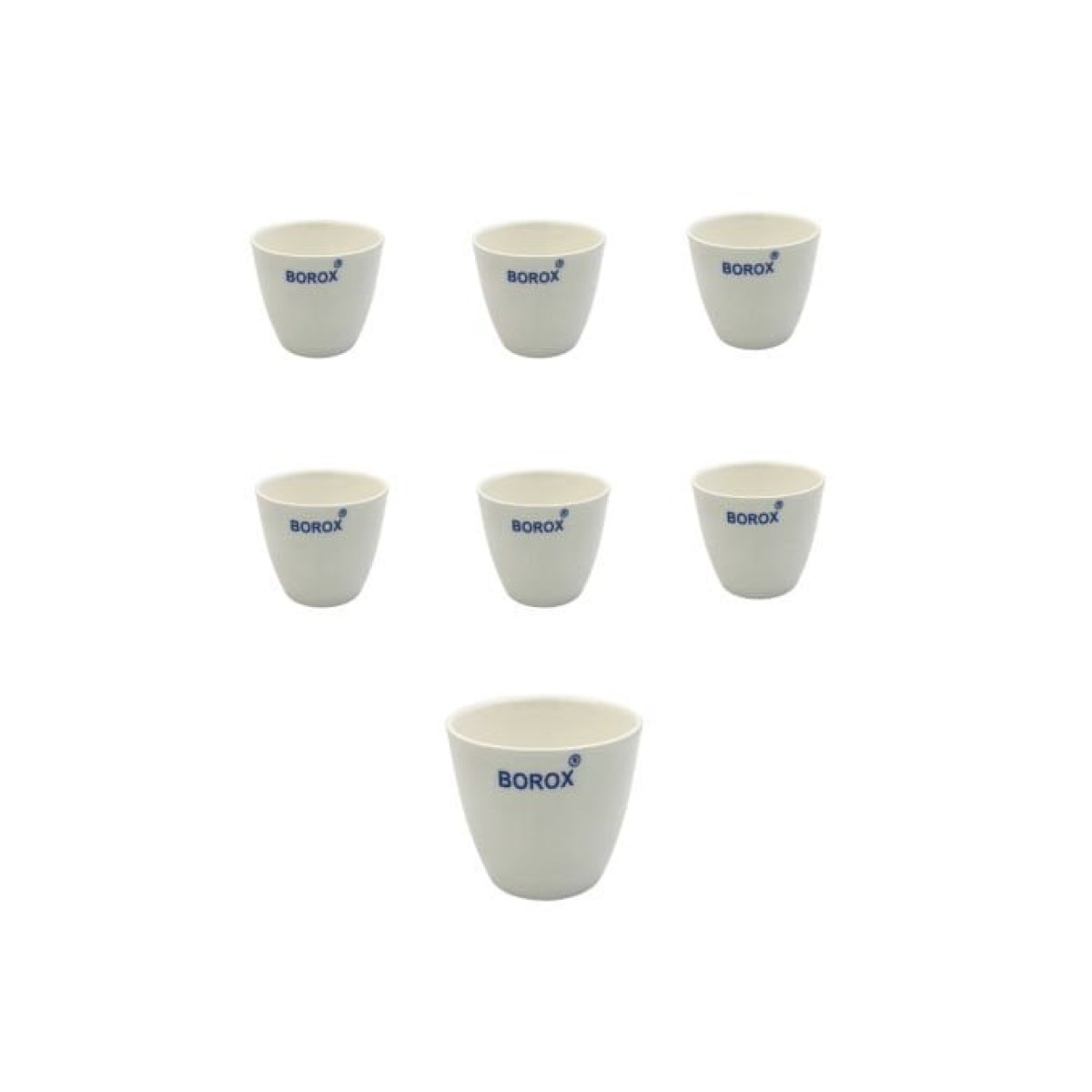 Borox Porselen Kroze - Orta Form - 15ml - Medium Form Crucible - 6 pcs Toptan