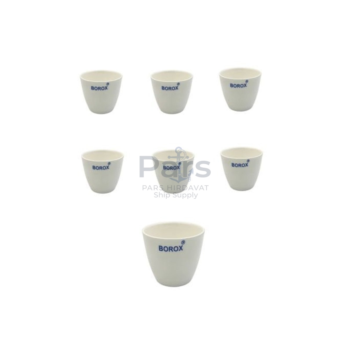 Borox Porselen Kroze - Orta Form - 15ml - Medium Form Crucible - 6 pcs Toptan