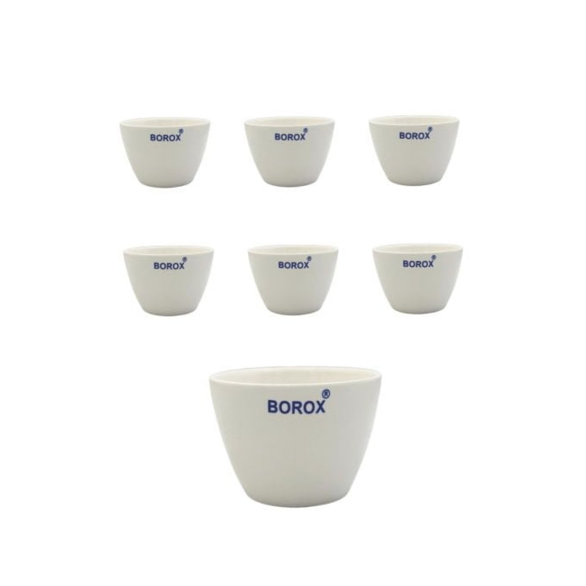 Borox Porselen Kroze - Kısa Form - 90ml - Low Form Crucible - 6 pcs Toptan