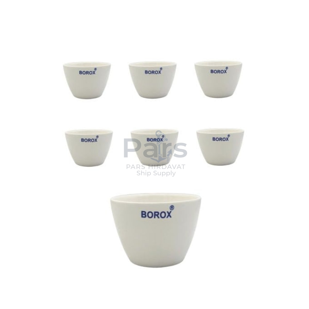 Borox Porselen Kroze - Kısa Form - 90ml - Low Form Crucible - 6 pcs Toptan