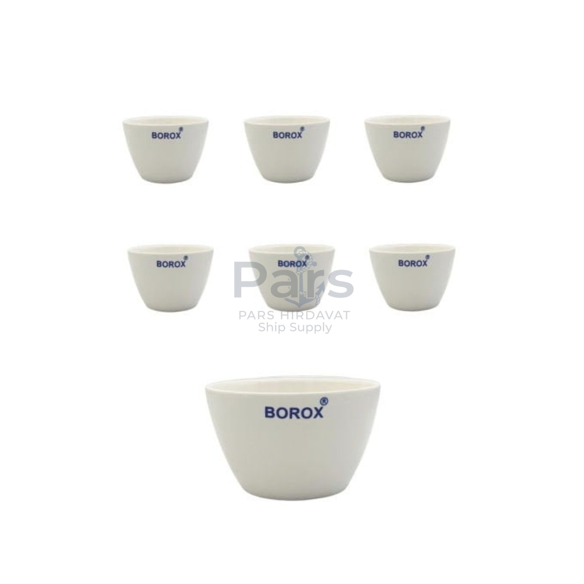Borox Porselen Kroze - Kısa Form - 60ml - Low Form Crucible - 6 pcs Toptan