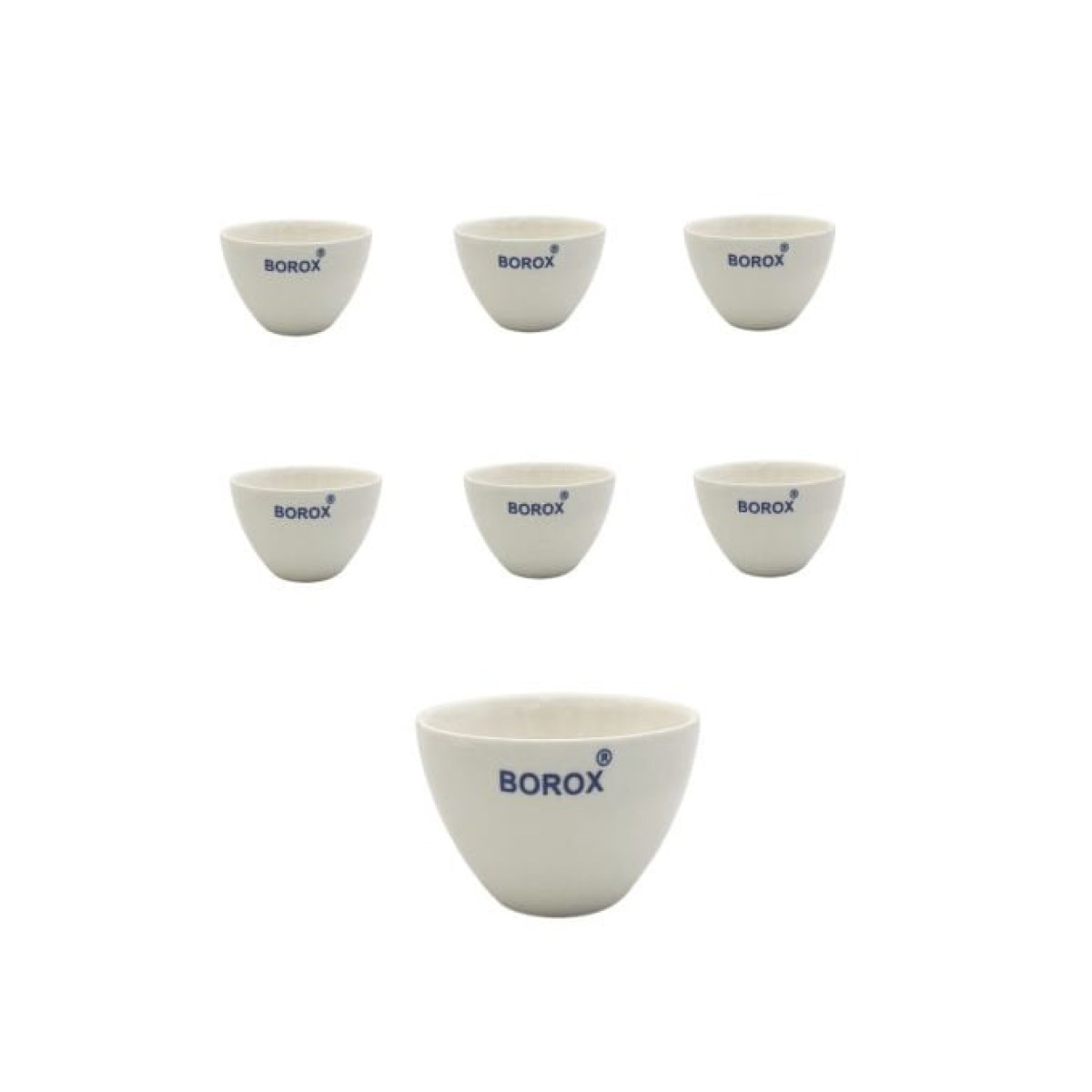 Borox Porselen Kroze - Kısa Form - 30ml - Low Form Crucible - 6 pcs Toptan