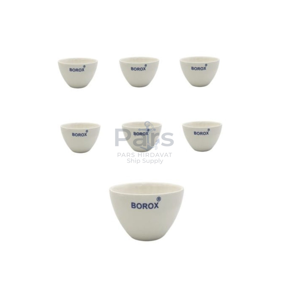 Borox Porselen Kroze - Kısa Form - 30ml - Low Form Crucible - 6 pcs Toptan