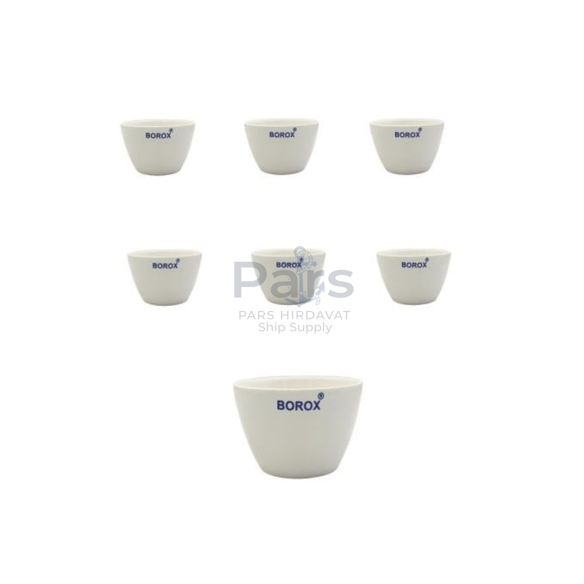 Borox Porselen Kroze - Kısa Form - 21ml - Low Form Crucible - 6 pcs Toptan