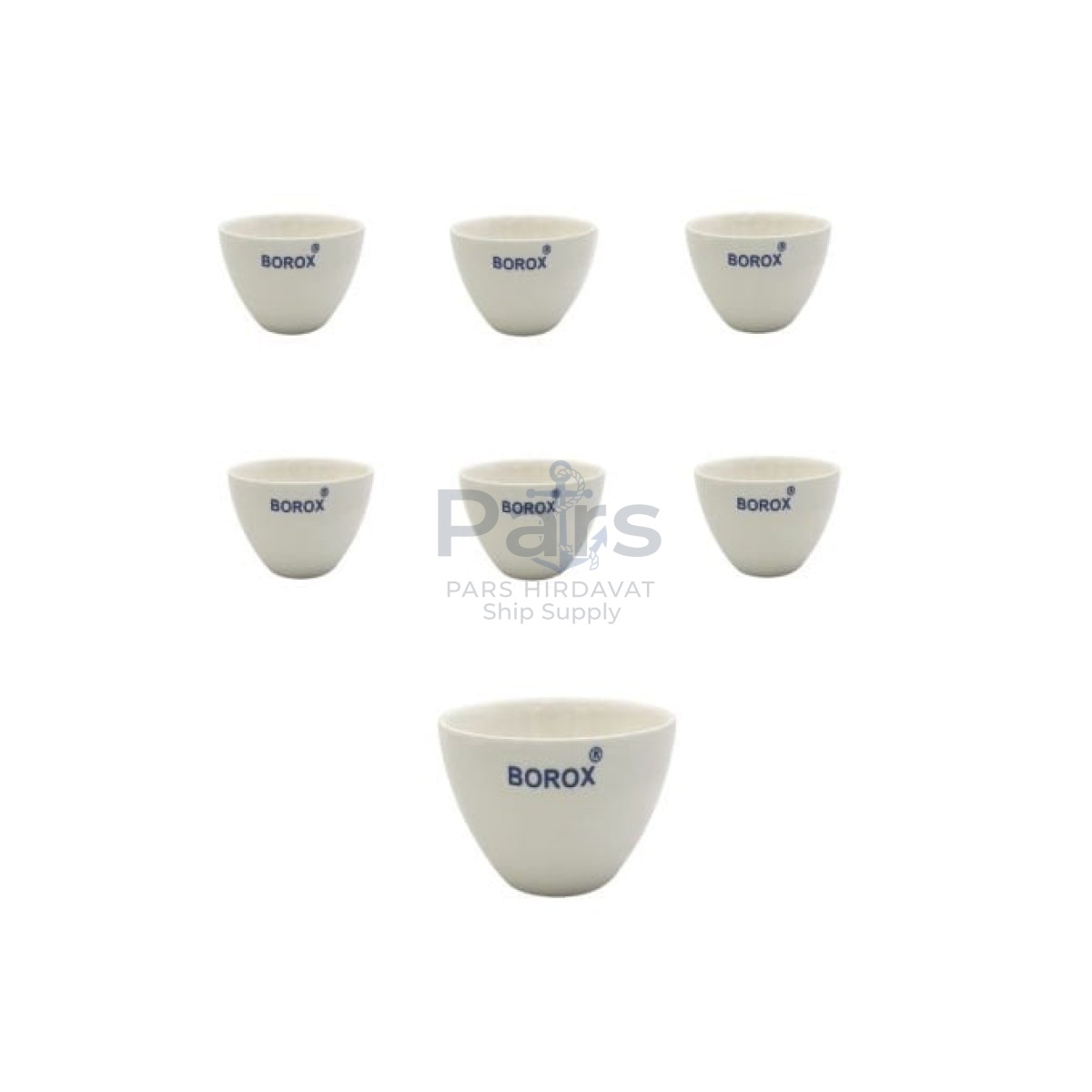 Borox Porselen Kroze - Kısa Form - 15ml - Low Form Crucible - 6 pcs Toptan