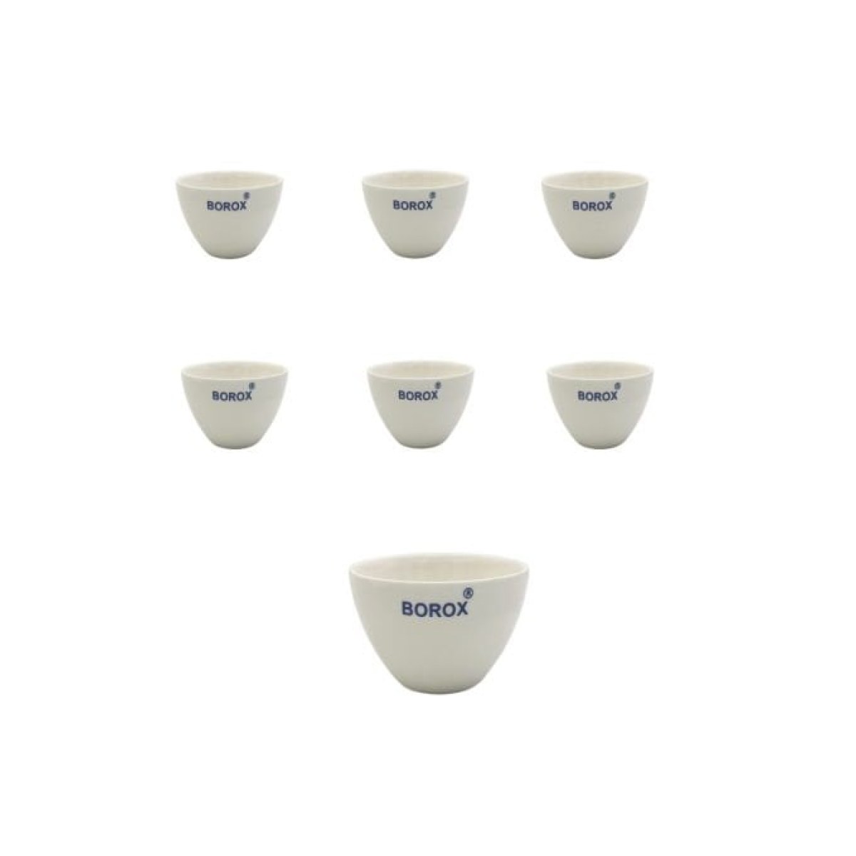 Borox Porselen Kroze - Kısa Form - 10ml - Low Form Crucible - 6 pcs Toptan