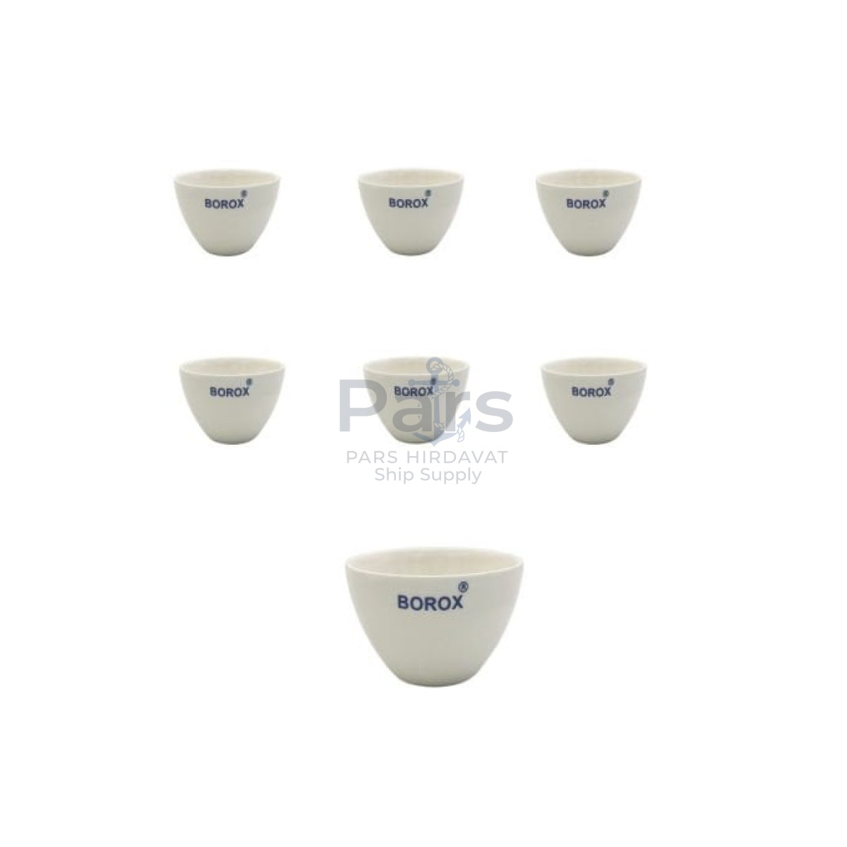 Borox Porselen Kroze - Kısa Form - 10ml - Low Form Crucible - 6 pcs Toptan