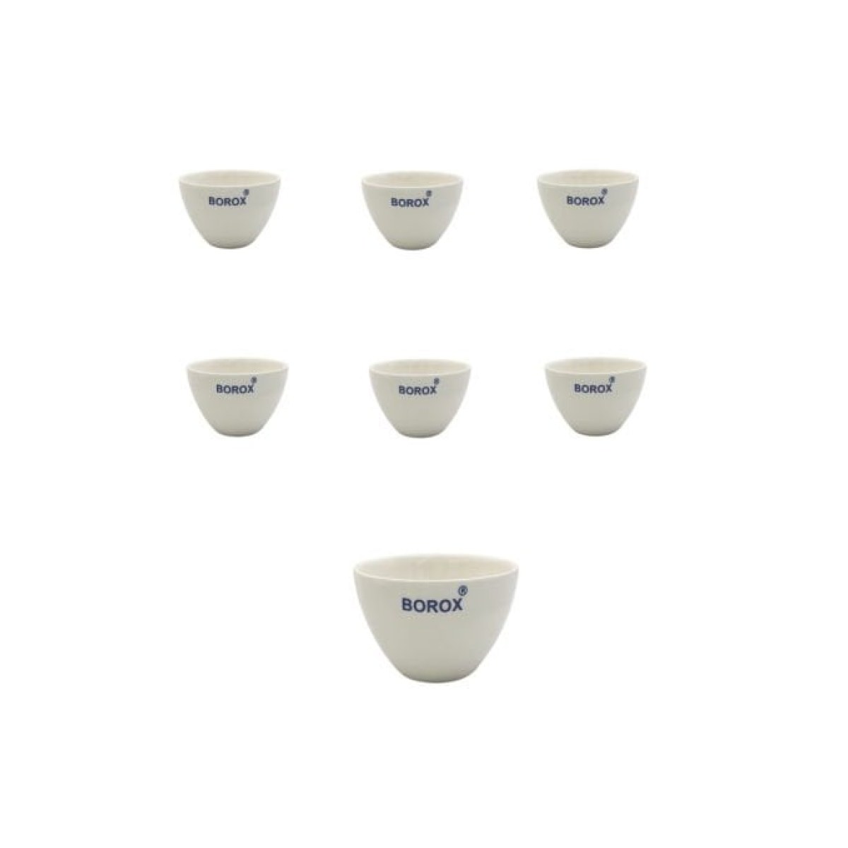 Borox Porselen Kroze - Kısa Form - 5ml - Low Form Crucible - 6 pcs Toptan