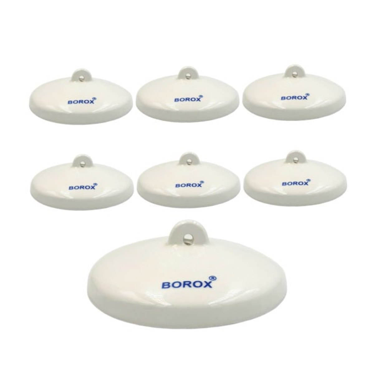 Borox Porselen Kroze Kapağı - 69mm - Porcelain Crucible Cover - 6 pcs Toptan