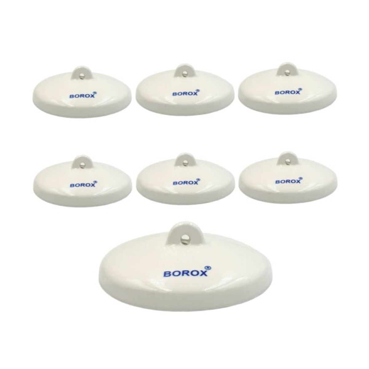 Borox Porselen Kroze Kapağı - 62mm - Porcelain Crucible Cover - 6 Adet Toptan