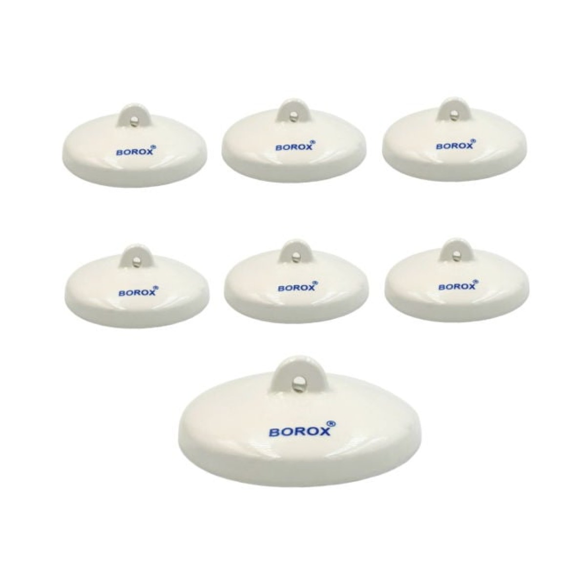 Borox Porselen Kroze Kapağı - 54mm - Porcelain Crucible Cover - 6 pcs Toptan
