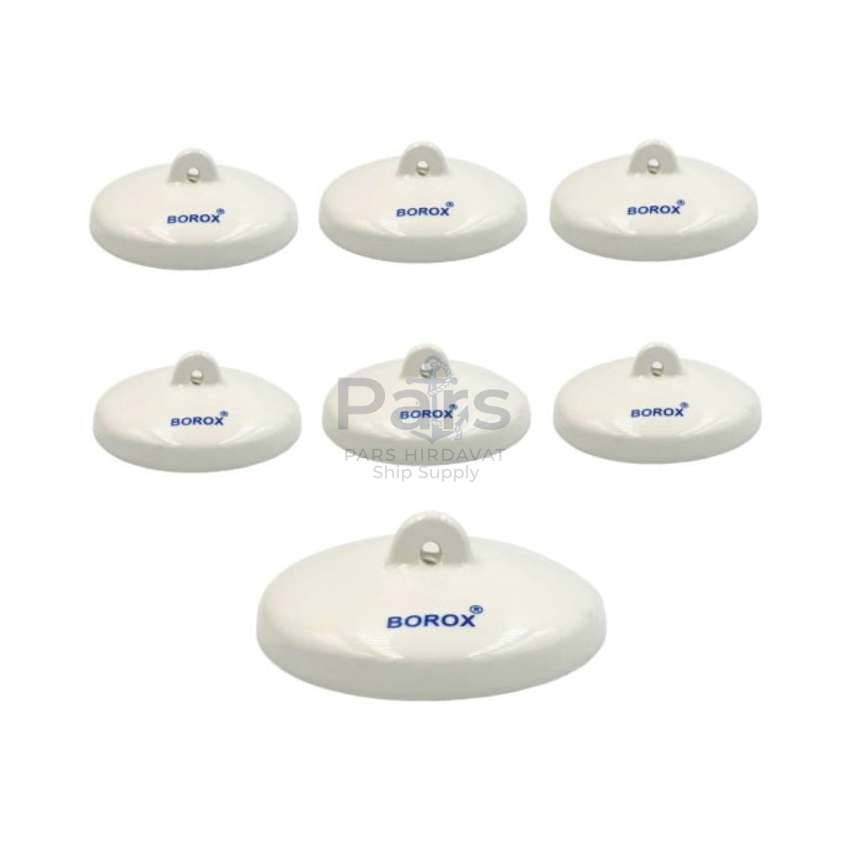 Borox Porselen Kroze Kapağı - 54mm - Porcelain Crucible Cover - 6 pcs Toptan