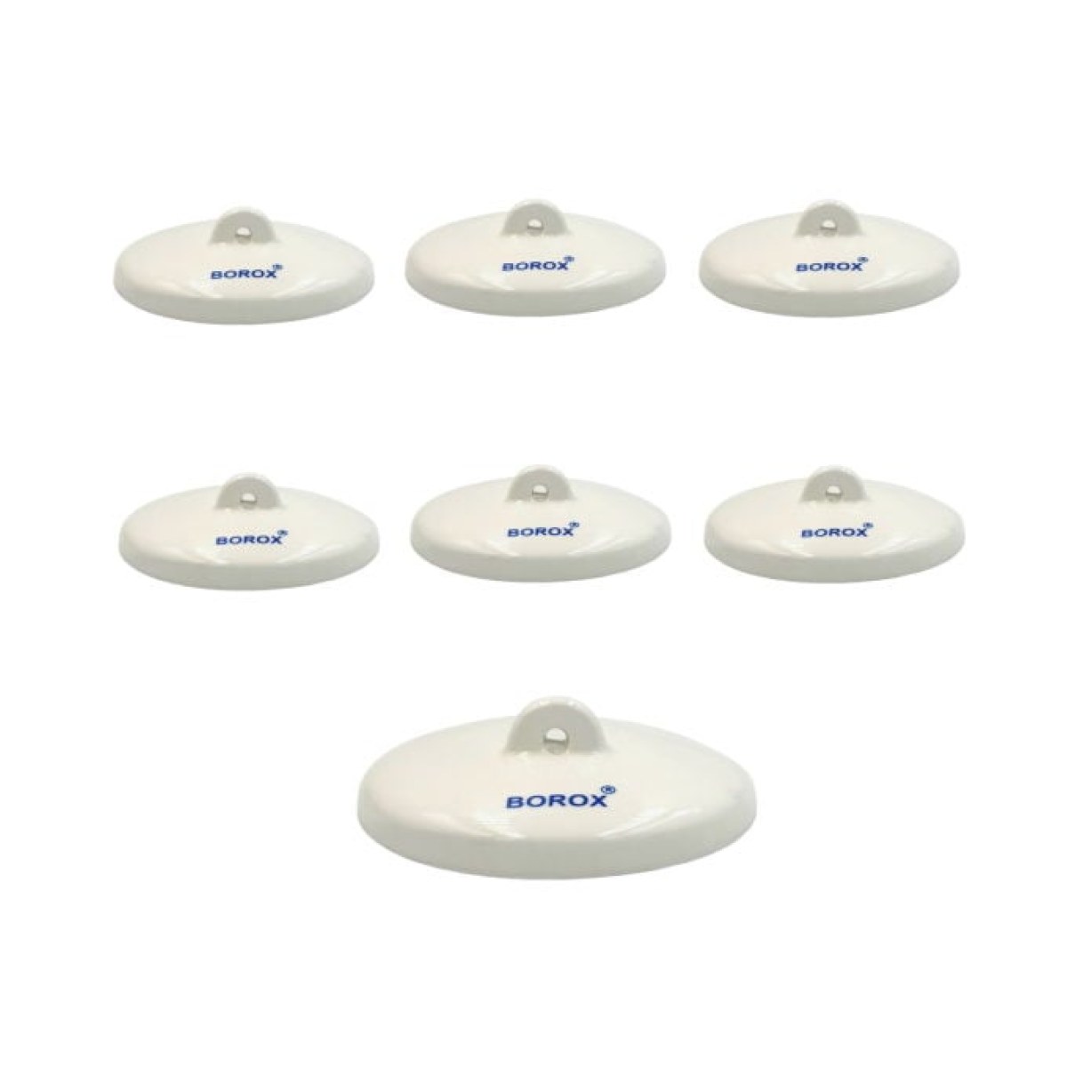Borox Porselen Kroze Kapağı - 47mm - Porcelain Crucible Cover - 6 Adet Toptan