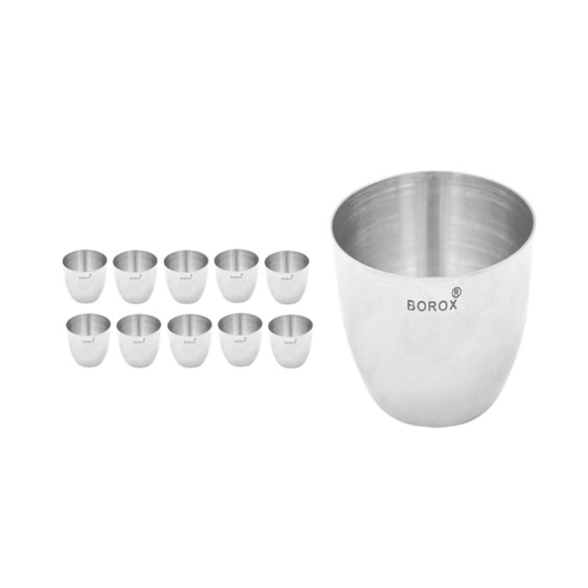 Borox Paslanmaz Çelik Kroze 130ml - Crucible - 10 Adet Toptan