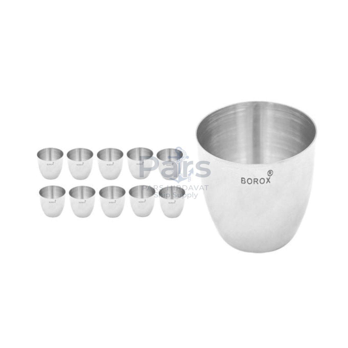 Borox Stainless Steel Kroze 130ml - Crucible - 10 pcs Toptan