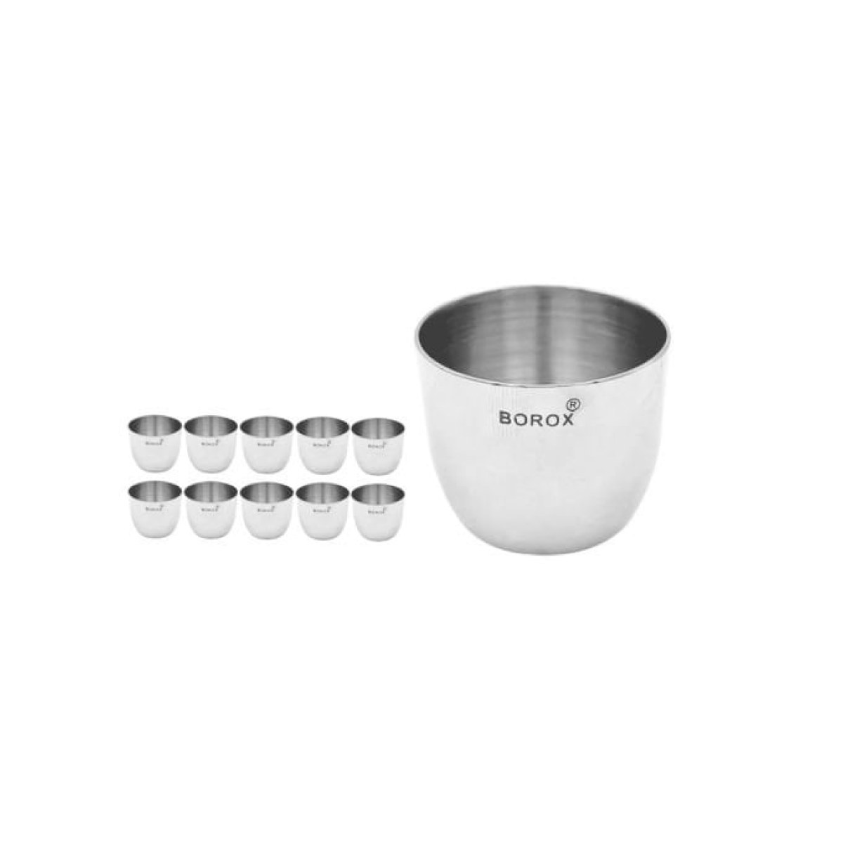 Borox Stainless Steel Kroze 80ml - Crucible - 10 pcs Toptan