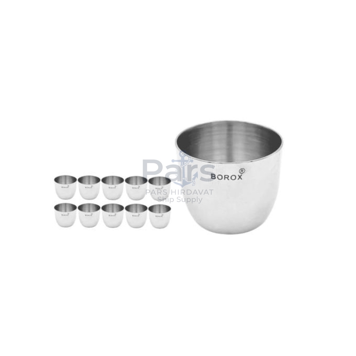 Borox Stainless Steel Kroze 80ml - Crucible - 10 pcs Toptan