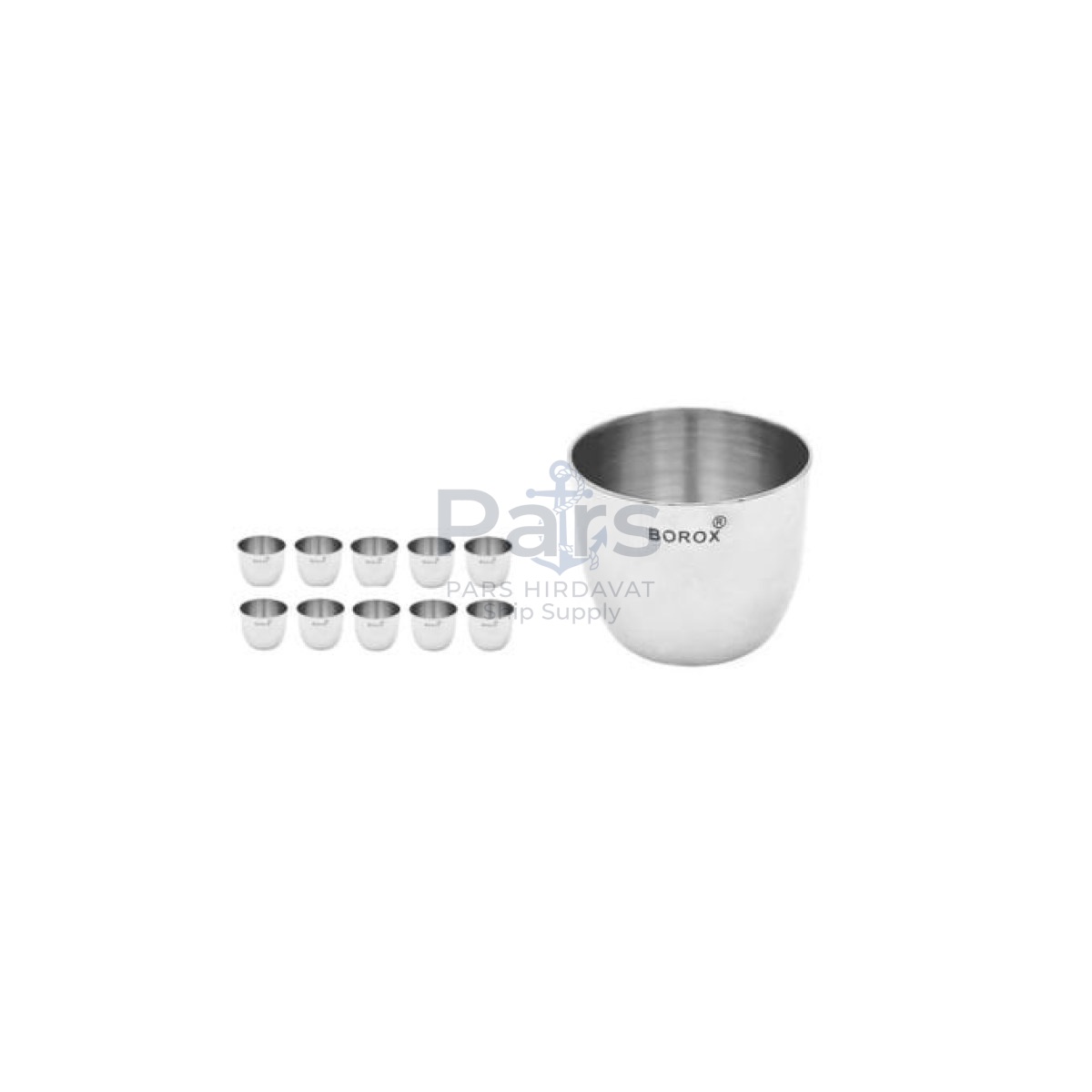 Borox Stainless Steel Kroze 25ml - Crucible - 10 pcs Toptan