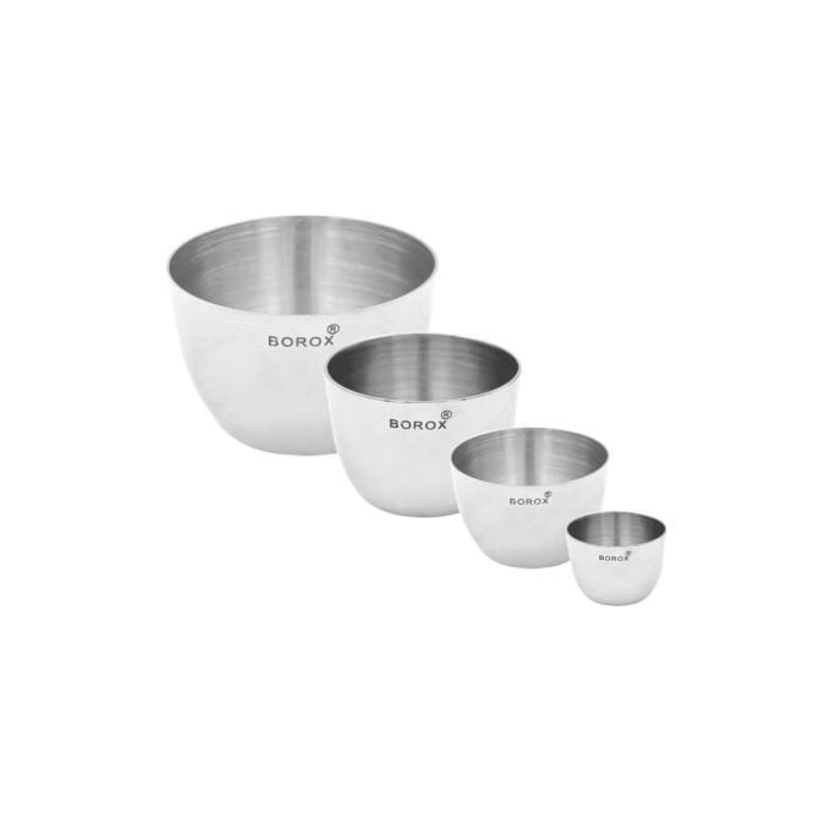 Borox Stainless Steel Kroze - Crucible - 4 Ölçü Set