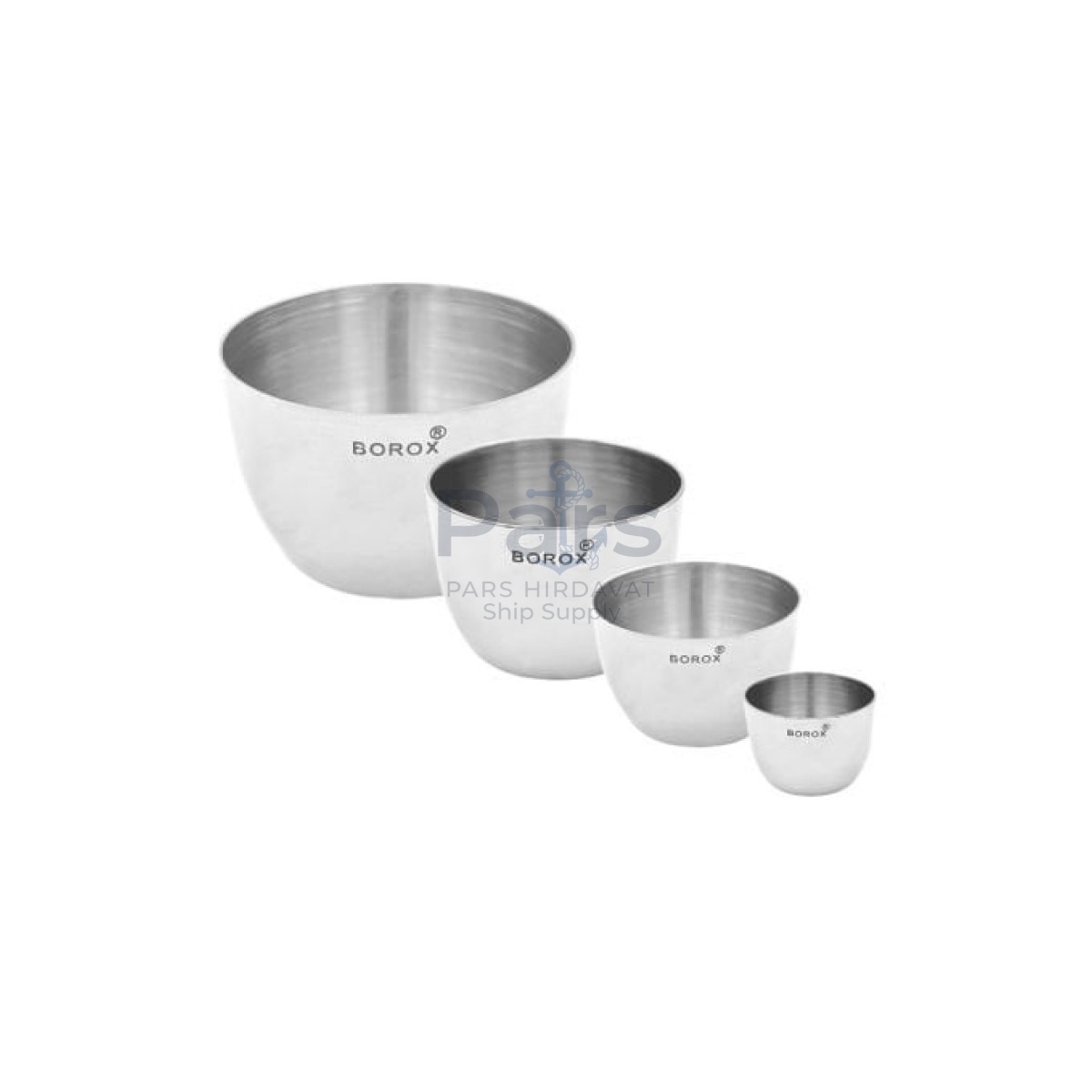 Borox Stainless Steel Kroze - Crucible - 4 Ölçü Set