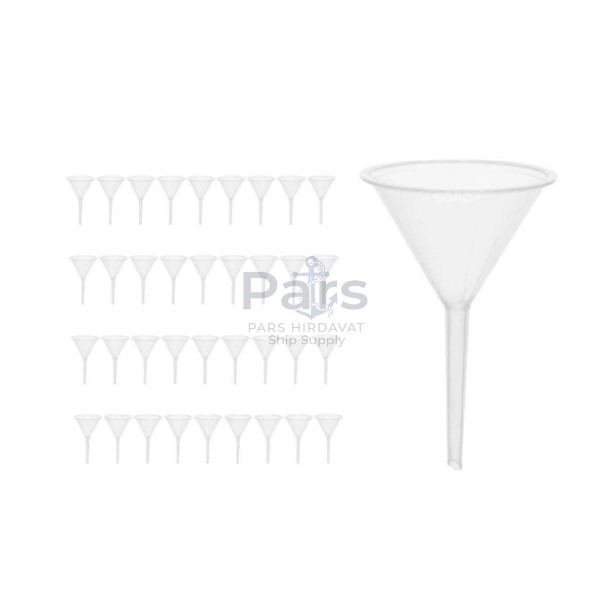 Borox Plastik Analitik Huni 75mm - Laboratuvar Hunisi - 36 pcs Toptan