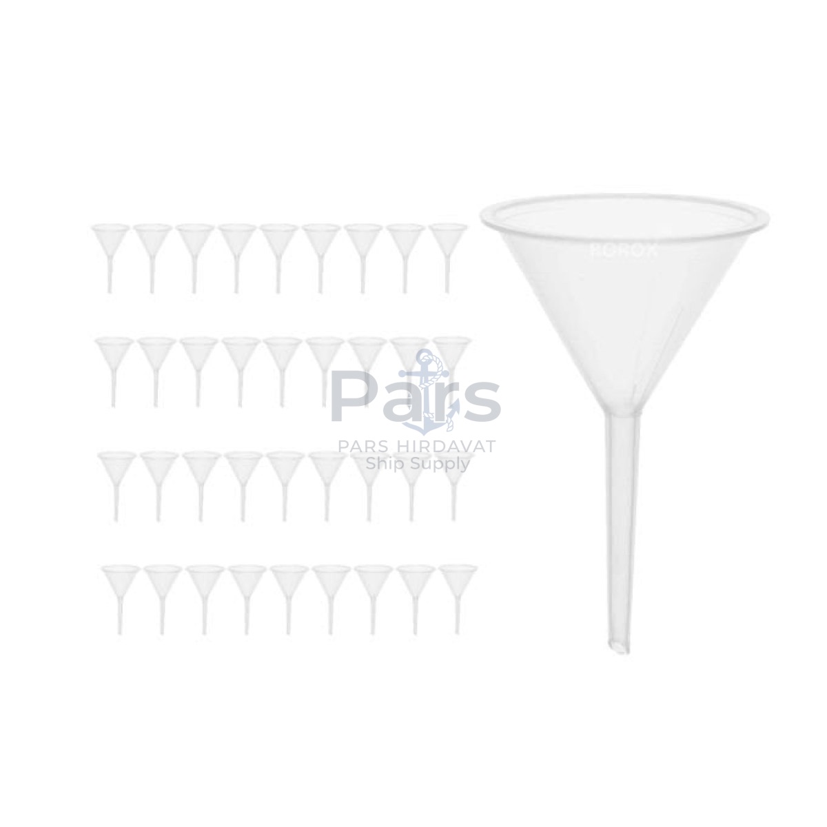 Borox Plastik Analitik Huni 100mm - Laboratuvar Hunisi - 36 pcs Toptan