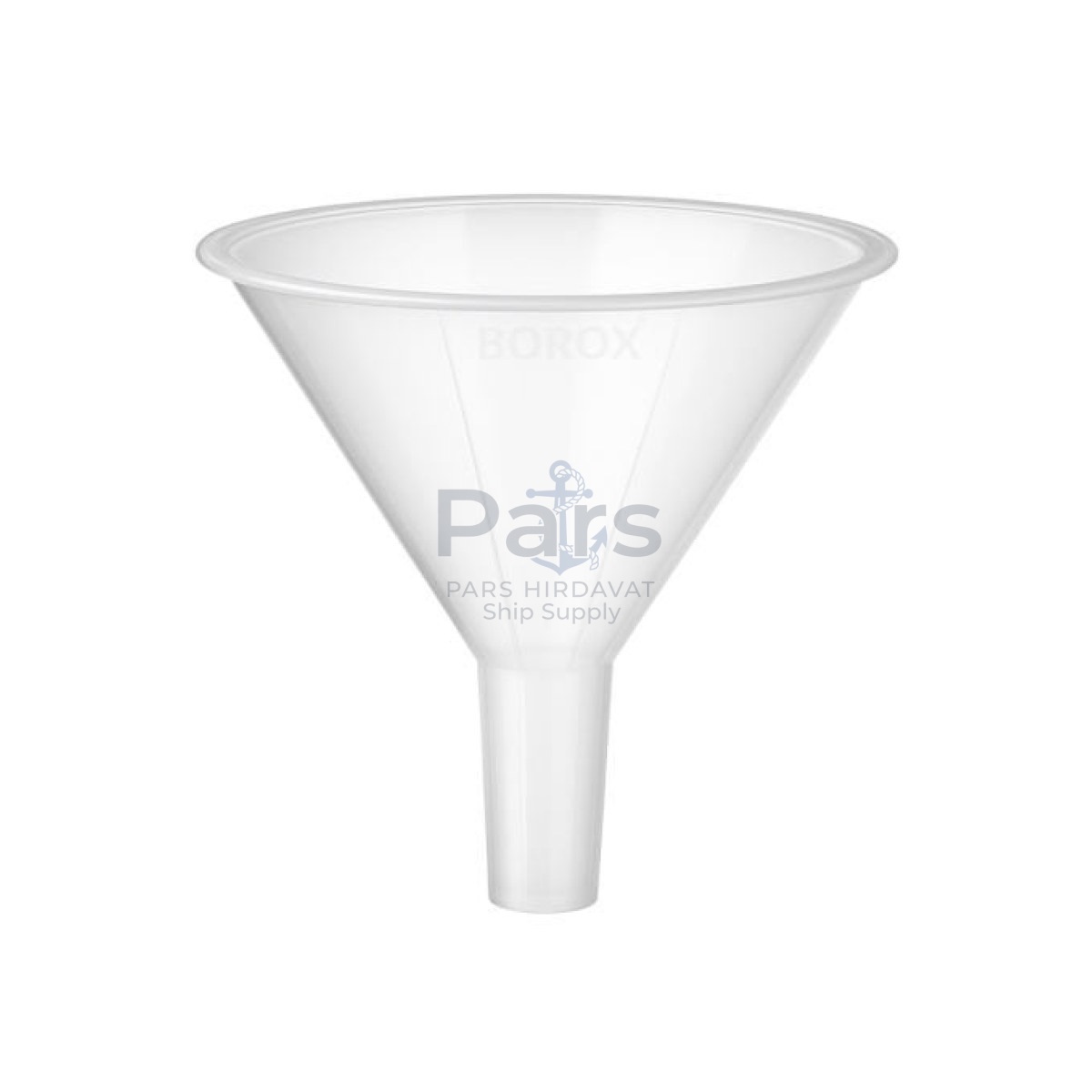 Borox Plastik Toz Huni 150mm - Laboratuvar Hunisi - Paralel Gövde