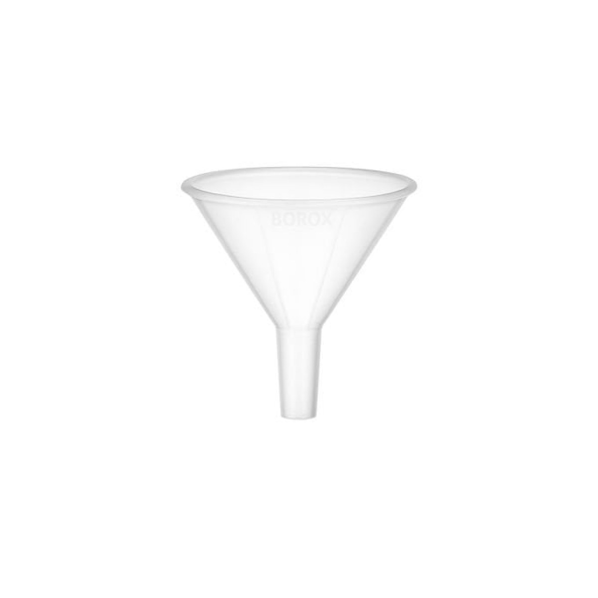 Borox Plastik Toz Huni 80mm - Laboratuvar Hunisi - Paralel Gövde