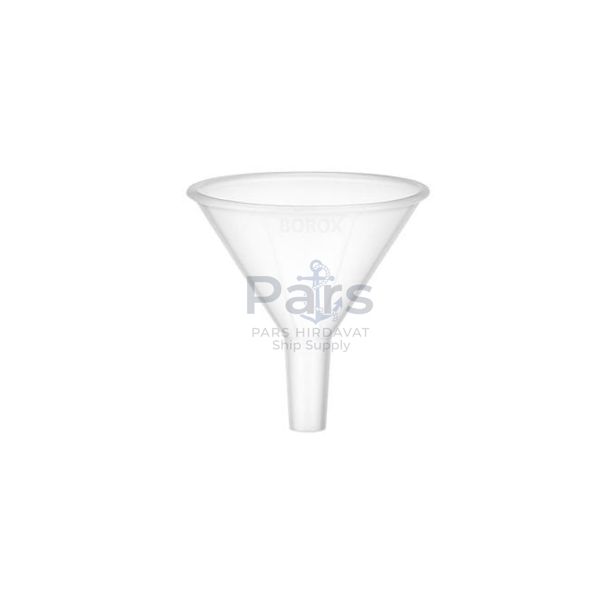 Borox Plastik Toz Huni 80mm - Laboratuvar Hunisi - Paralel Gövde