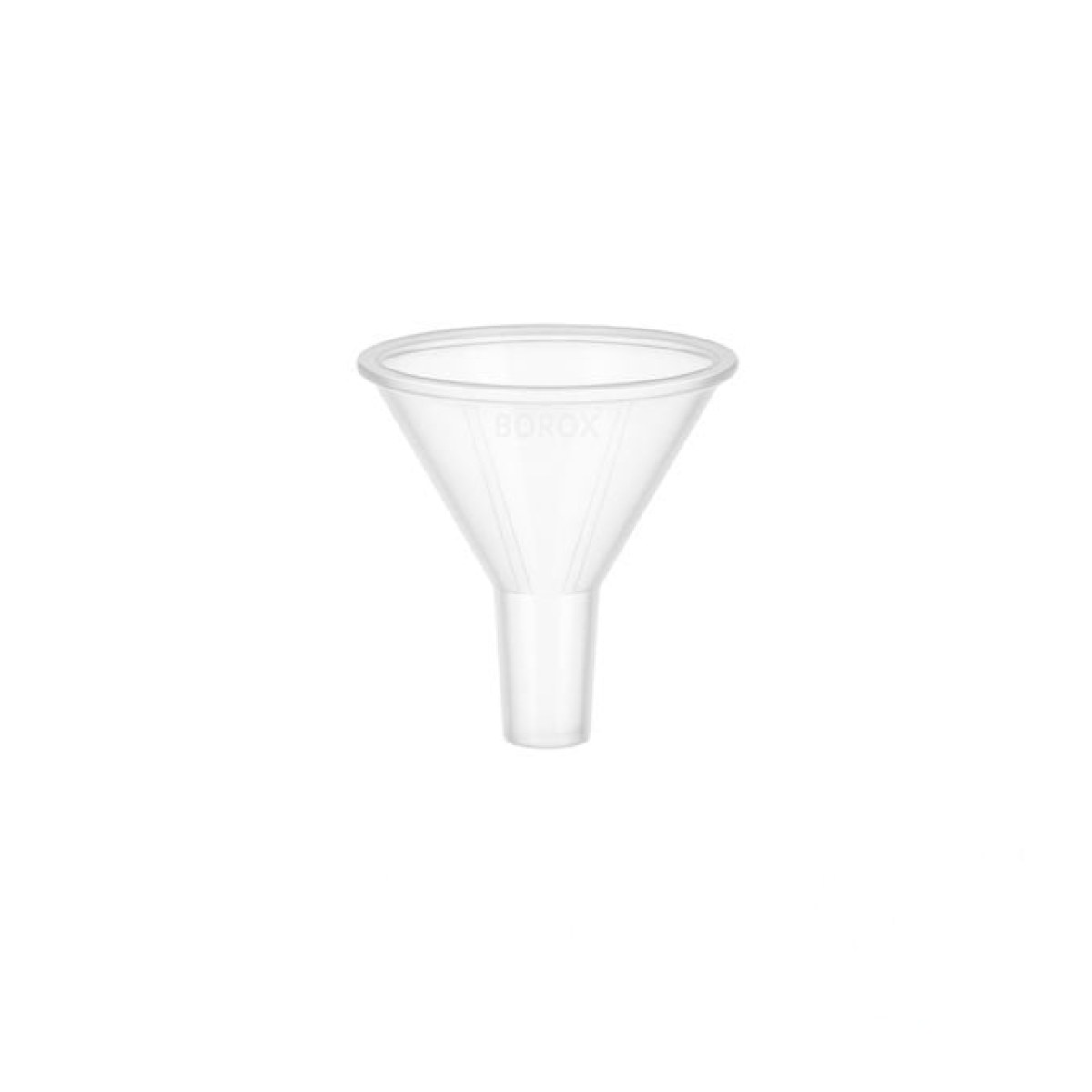 Borox Plastik Toz Huni 65mm - Laboratuvar Hunisi - Paralel Gövde