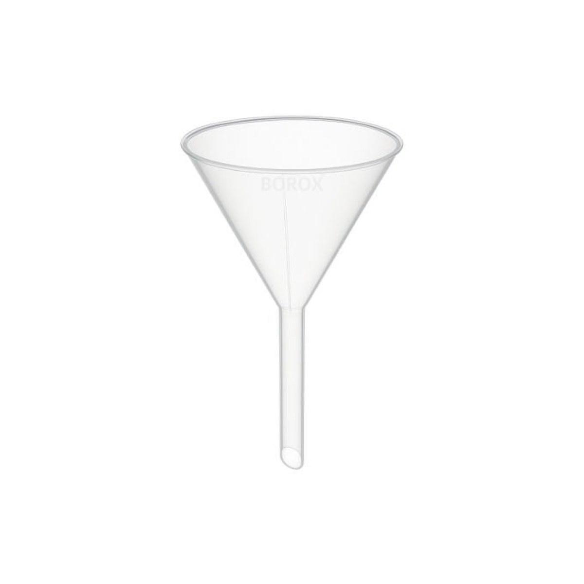 Borox Plastik Huni 100mm - Laboratuvar Hunisi - Uzun Saplı